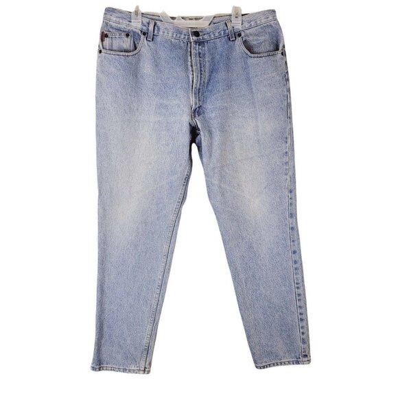 Bugle Boy Vintage Jeans 40x30 Med Light Wash 100% Cotton Slightly Tapered - Picture 1 of 10